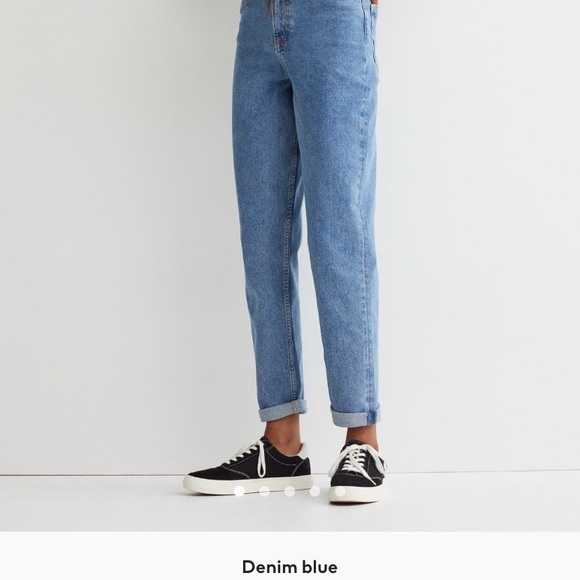 mom high ankle denim blue jeans from h&m - Picture 3 of 3